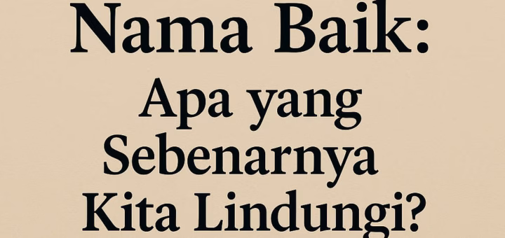 menjaga nama baik